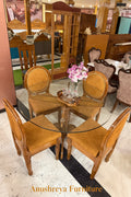 The Nexus 4: Sleek Modern Teakwood 4-Seater Dining Table